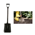 Square Shovel or Digging Hoe with Steel Handle for Gardening